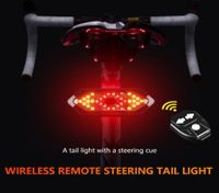 LED Bicycle Tail Light Set USB Rechargeable Wireless Remote Control Turn Signals Waterproof Bicycle Light with Horn