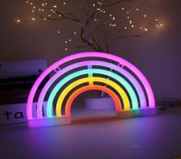 Rainbow Light Cute Rainbow Neon Sign Night Light LED Rainbow Shaped Neon Sign Light Wall Decor Art Neon Sign Home Decoration