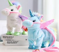 35Cm Unicorn Toys For Children Electric Singing And Walking Plush Stuffed  Col White