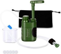 Outdoor Water Purifier Pump,3-Stage Water Filter,0.01 Micron Emergency Portable Water Filtered for Hiking,Survival Gear,Camping, Hiking, Backpacking