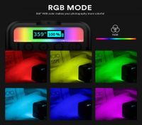 VL49 RGB LED Light, Mini RGB Color Camera/Camcorder Light, Pocket Size 2000mAh Rechargeable Video Light with 2500k-9000k Color Range Magnet Design