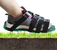 Lawn Aerator Spike Shoes with Heavy Duty Metal Buckles, 4 Adjustable Straps and Sharper Spikes for Effective Soil Aeration for Greener Yard