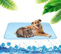 Dog Cooling Mat, Washable Cool Pad for Dogs and Cats, Breathable Pet Mats Keep Cool in Summer, Reusable Non-Slip Blanket for Dog Crate, Playpen, Kennel(100X70cm)