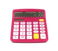 Calculator, Standard Function Desktop Calculator, Red