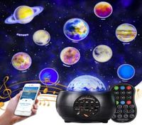 2021 Upgraded 3in1 LED Starry Planet Projector Ocean Wave Nebula Bluetooth Music Speaker Star Night Lights