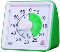 60-Minute Visual Timer, Classroom Countdown Clock, Silent Timer for Kids and Adults, Time Management Tool for Teaching (Green)