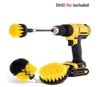4Pack Drill Brush Power Scrubber Cleaning Brush Extended Long Attachment Set All Purpose Drill Scrub Brushes Kit for Car, Floor