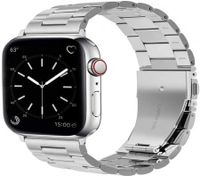 Compatible for Apple Watch Band, Metal Replacement Strap Compatible Apple Watch Series 6/5/4/3/2/1 Smartwatch,apple watch SE ( M SIZE 38mm/40mm ) Silver