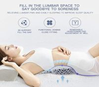 Lumbar Support Cushion,Adjustable Height 3D Lower Back Support Pillow Waist Sciatic Pain Relief Cushion Ergonomic Backrest Chair Sofa Car Perfect Bed