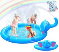 3 in 1 Splash Pad Inflatable Sprinkler Pool, Kids Pool Baby Pool Toddler Pool Inflatable Water Toys Outdoor Swimming Pool for Babies and Toddlers