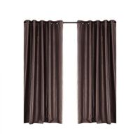 2X Blockout Curtains Blackout Curtain Bedroom Window Eyelet Taupe 140CM x 230CM