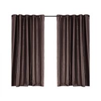 2X Blockout Curtains Blackout Curtain Bedroom Window Eyelet Taupe 180CM x 213CM