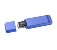 K1 Digital MP3 Voice Recorder USB TF Card Reader - White + Blue