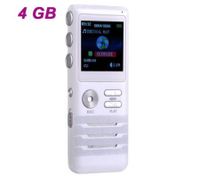 K6 1.5" LCD Dual Core Professional Digital Voice Recorder - White (4GB)