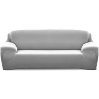 Easy Fit Stretch Washable 3 Seater Couch Sofa Slipcover - Grey