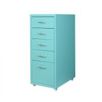 5 Drawers Portable Cabinet Rack Storage Steel Stackable Organiser Stand Blue