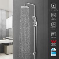 Dual Shower Head Set High Pressure Rain Shower Round Handheld for Home Hotel Bathroom