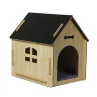 Wooden Dog House Pet Kennel Timber Indoor Cabin Large Oak L