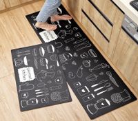 2packs 45x75cm + 45x150cm PU leather Anti Fatigue Kitchen Floor Mat Set