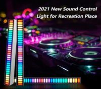 Auto Car Sound Control RGB Voice-Activated Music Rhythm Ambient Light with 32 LED 18 Colors Home Deaktop Pc Decoration Lamp