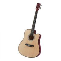 BoPeep 38 Inch Wooden Folk Acoustic Guitar Classical Cutaway Steel String w/ Bag