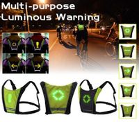 New 2021 LED Wireless Cycling Vest 20L MTB Bike Bag Safety LED Turn Signal Vest Bicycle Reflective Warning Vests with Remo