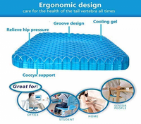 3D Breathable Chair Silicone Gel Cushion Latex Orthopedic Seat Pad Honeycomb Summer Cool For office?car seat
