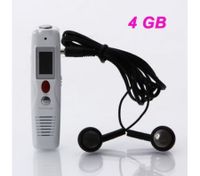 803 Portable 0.7" LCD Mini Rechargeable Digital Voice Recorder MP3 Player - White (4GB)