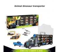 49pcs Double-sided Trailer Expandable Animal Dinosaur Transporter Simulation Container Trucks Construction
