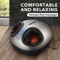 HOMASA Shiatsu Foot Massager Foot Massage Machine with Heat Deep Kneading Squeeze Massage for Pain Relief