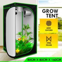 80x80x160cm Hydroponic Grow Tent Room Indoor Plant Grow System Reflective 600D Oxford Cloth