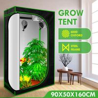 90x50x160cm Indoor Grow Tent Hydroponic Plant Growing Room Non Toxic 600D Reflective Mylar