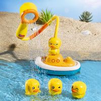Electric Water Spray Toyswith 3 Fountain Methods Bath Ducks shower Sprinkler Shower Bathtub Toys