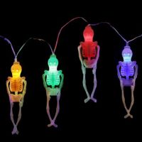 Halloween Decoration, Skeleton Skull String Lights, 8 Lighting Modes Battery Operated Indoor Outdoor String Lights
