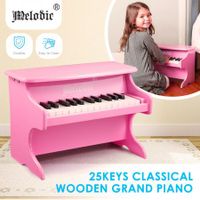 Melodic 25 Keys Mini Electric Keyboard Piano Toy for Children Hand-Eye Coordination Pink