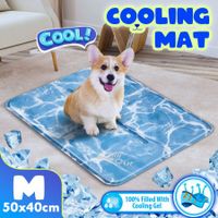 Pet Cooling Mat Dog  Pad Cool Gel Cat Bed for Crate Bed Sofa Kennel M Size