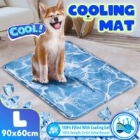 Pet Cooling Mat Dog  Pad Cool Gel Cat Bed for Crate Bed Sofa Kennel L Size