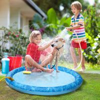 AFP Pet Dog Sprinkler Splash Pad Mat Kids Outdoor Water Play Spray Pool Toy 130cm