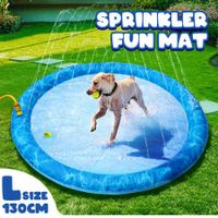 Pet Mat Dog Sprinkler Splash Swimming Paddling Pool Outdoor Water Play Spray Toy130cm