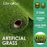 2M X 20M Artificial Synthetic Fake Faux Grass Mat Turf Lawn 25MM Height