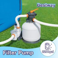 Bestway 2200 Gallon Above Ground Swimming Pool Sand Filter Pump