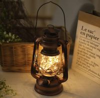 LED Lantern, Antique Style, Deep Bronze, Warm Light, Healing Effect, Gift