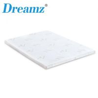 DreamZ 8cm Thickness Cool Gel Memory Foam Mattress Topper Bamboo Fabric Single