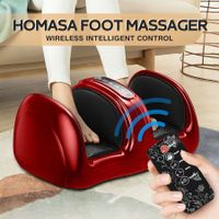 Homasa Foot Massage Machine Leg and Calf Massager Therapeutic Massaging Red