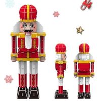 72pcs 3D Puzzle Nutcracker Building Model Kit Christmas Decor Gifts Assemble Size 14x9.4x36.5cm