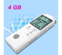 T60 1.6" LCD Digital Voice Recorder + MP3 Player Kit - White (4GB)