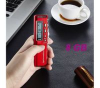 518 1.3" LED Mini Digital Voice Recorder w/ MP3 Player - Red (8GB)