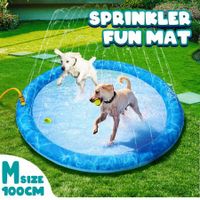 Pet Mat  Dog Sprinkler Splash Swimming Paddling Pool  Outdoor Water Play Spray Toy 100cm