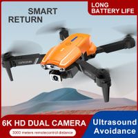 2021 Newest S2 Infrared Sensor Obstacle Avoidance Four-Axis Drone 6k HD Dual-Camera Intelligent Remote Control Four-Axis Drone ?Orange?