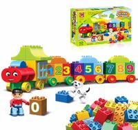 Digital Block Train For Kids - Educational Model Vehicle Toys, 123 Learning Blocks Toys - Set of 50 Pcs- Multi Color